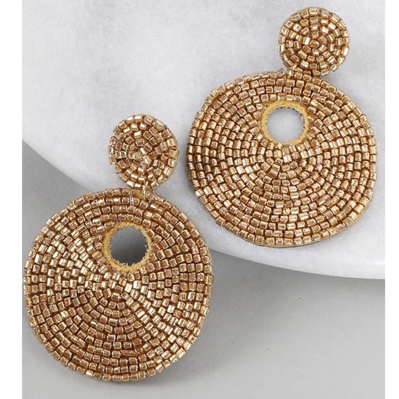 Paris&Pearle Jewelry - Bermuda Baby Gold Beaded Statement Earrings